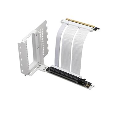 Imagem de GIGA-MEGA Cabo Riser PCIe X16 GEN4 PCIe 4.0 com suporte vertical GPU para RTX4080, RTX4090 (branco)