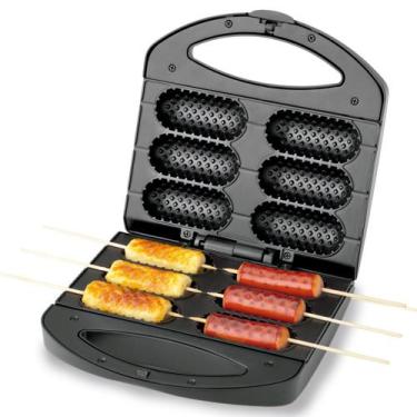 Imagem de Crepeira Pratic Crepe & Hot Dog Mondial Preto/Inox 850W CP-01, 220V