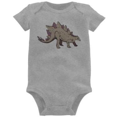 Imagem de Body Bebê Stegosaurus - Foca na Moda, Cinza, M
