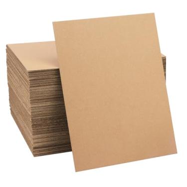 Imagem de IHDYPPEW Pacote Com 100 Folhas De Papelão Ondulado De 9" X 12", Almofadas De Camada De Papelão Plana De 2 Mm De Espessura, Inserções De Embalagem Flexíveis Para Remessa, Mala Direta E Artesanato, Por