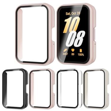 Imagem de Rc-Z Pacote Com 4 Capas Protetoras De Tela Para Samsung Galaxy Fit 3, Capa Protetora De Pc Rígido, Acessórios De Substituição Para Pára-Choques Para Fit 3, Mulheres E Homens