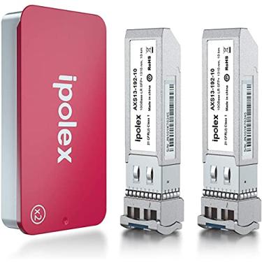 Imagem de ipolex Transceptor de modo único 10G LR SFP+ para LC, módulo de fibra 10GBase-LR para Cisco SFP-10G-LR, Ubiquiti UF-SM-10G, Meraki MA-SFP-10GB-LR, Mikrotik, Fortinet, Netgear e mais, pacote com 2