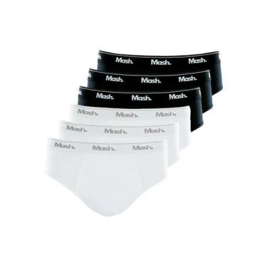 Imagem de Kit com 6 Cuecas Slip Mash 073.58 Colorido, Branco, M