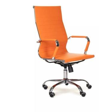 Imagem de Cadeira Escritório Giratória Charles Eames Presidente Laranja - BERING