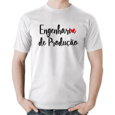 Imagem de Camiseta Algodão Engenharia de Produção - Foca na Moda, Branco, G