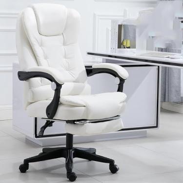 Imagem de Cadeira de descanso ajustável para as costas, cadeira executiva de escritório com apoio para os pés, suporte lombar, poltrona reclinável ergonômica, cadeira de mesa de computador, resistente,