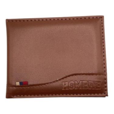 Imagem de Carteira Masculina Slim material sintético Minimalista RFID 3 Cartões 