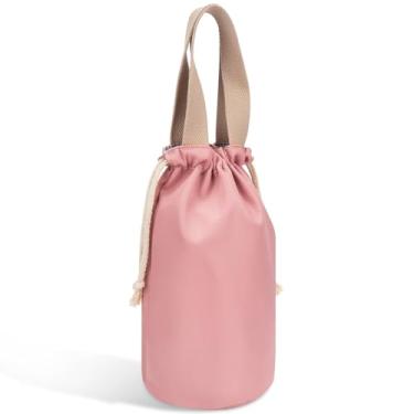 Imagem de Linkidea Saco de armazenamento de pote de alimentos isolado, envoltório de cordão portátil com alça de mão, lancheira para lata de comida, compatível com Thermos 680 g e Simple Modern 473 g e Stanley