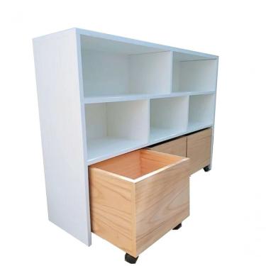 Imagem de Estante De Nichos Com Baús Organizadores Natan 100% Mdf