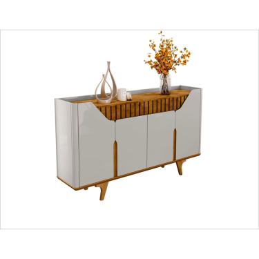 Imagem de Aparador Buffet Tamisa 4 Portas 2 Prateleiras mdf Off White Naturalle Bechara