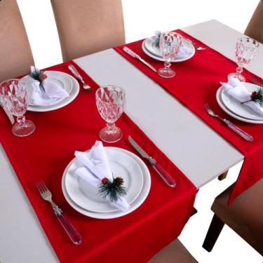 Imagem de Caminho Trilho Passadeira de Mesa 1,30mx40cm Decorativo Tecido Oxford 