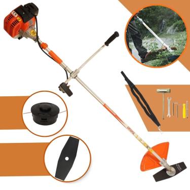 Imagem de Roçadeira Lateral a Gasolina VULCAN TRENT VR430-S Motor 2T 43cc 1,7HP Guidão Ergonômico com Carretel e Faca 2 Pontas