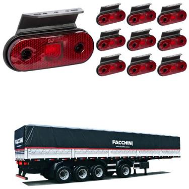 Imagem de 10 Lanterna Lateral Facchini LED Rubi C/ Supt. - Fio - DW Componentes