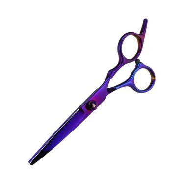 Imagem de Tesoura Roxa De Cabeleireiro, Aço Inoxidável, Corte De Cabelo, Desbast