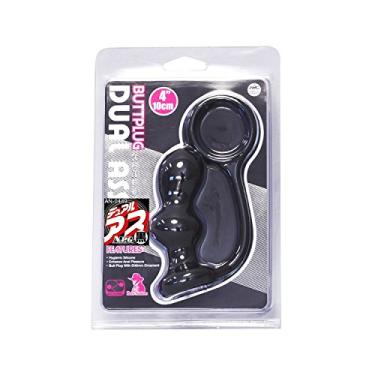 Imagem de Nanma Plug Anal Com Duas Esferas Massageadoras E Anel Preto