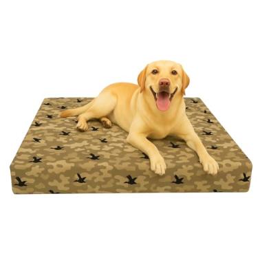 Imagem de Capa para cama de cachorro Furever - capa de anágua macia elástica - universal-fácil de remover (sem zíper) - camuflagem/grande