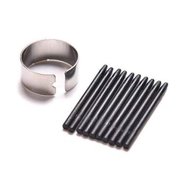 Imagem de 10 pontas de caneta padrão preta para Wacom CTL-471, CTL-671, CTL-472, CTL-672 com anel de remoção