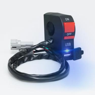 Imagem de Autokemat Interruptor ON/OFF de farol com porta USB compatível com Sur-Ron Light Bee X Segway X160 X260 Interruptor de desligamento de farol Plug and Play