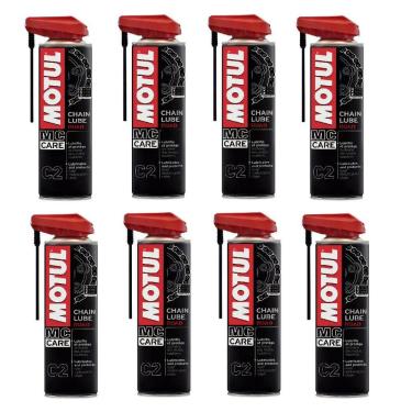 Imagem de Óleo Lubrificante Corrente MOTO BIKE Motul Road C2 400ml 8 UNIDADES