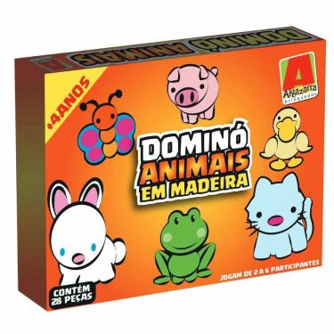 Imagem de Jogo Dominó Animais - 28 Peças - Algazarra