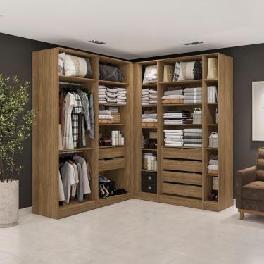 Imagem de Conjunto Closet Em Kappesberg Adapt Nogueira 5 Peças 222cm X 205cm