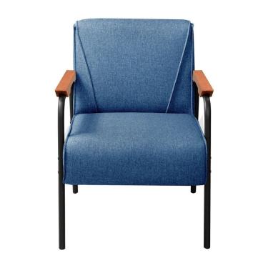 Imagem de Conjunto Com 2 Poltronas E Namoradeira Decorativa Jade Sala De Estar Azul