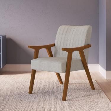 Imagem de Poltrona Decorativa Em Tecido Boucle 236 Ref 560 Espresso Móveis Imbuia - Cinza