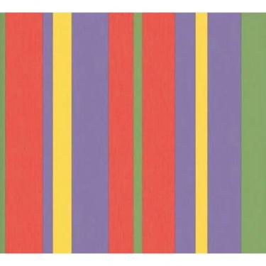 Imagem de Papel De Parede Safari Friends Listrado Colorido Sf6204