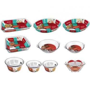 Imagem de Conjunto De Travessas Refratárias Marinex Em Vidro - 10 Pçs Transparente