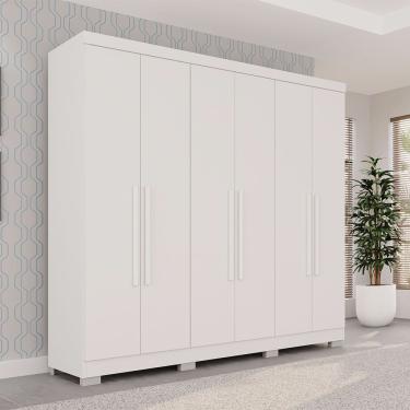 Imagem de Guarda Roupa Recife 6 Portas Sem Espelho Salleto Branco
