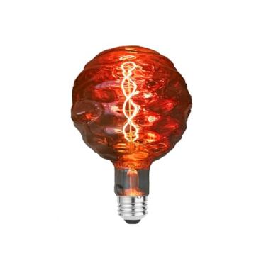 Imagem de LUXON Lâmpada Led Grande E Grande, Gigante, 6 W (Equivalente A 60 W), Lâmpadas Edison Enormes, Regulável, T150, Ondulação De Água, Branco Quente, 2700 K, Base E26 Em Ouro Rosa, 1 Pacote