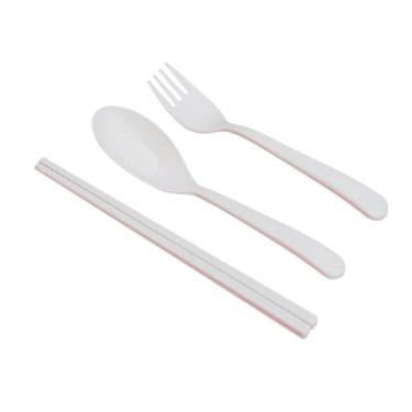 Imagem de 6 peças de desenho animado japonês doméstico simples e delicado pauzinhos fofos garfo colher - colher garfo pauzinhos [arroz nórdico]