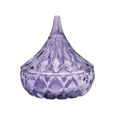 Imagem de Godinger Servidores de doces Glass Hershey Kiss, servidor de doces, servidor de lanche de pratos de férias, roxo