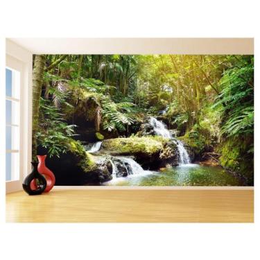 Imagem de Papel De Parede 3D Paisagem Cachoeira Florestas 3,5M Nch233 - Você Dec