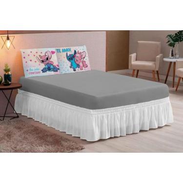 Imagem de Jogo de lençol king 3 peças LILO STITCH - LAR ENXOVAIS, Cinza