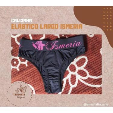 Imagem de Kit de 5 Calcinhas feminina preta com elástico - Ismeria Lingerie , G