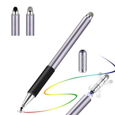 Imagem de Caneta Stylus para iPad, Honiha 3 em 1, caneta stylus magnética 3 em 1, disco de alta sensibilidade, ponta de fibra e borracha, caneta para tela sensível ao toque, universal para iPad, iPhone, tablets