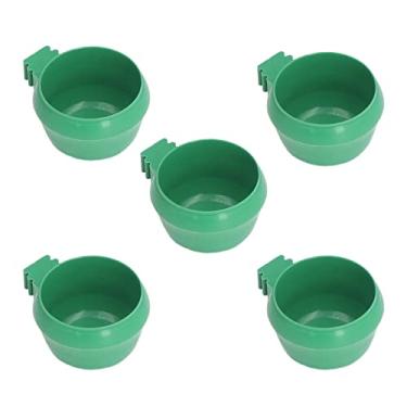 Imagem de KIMISS 25pcs Mini Pássaros Papagaio Com Alimentos Tigela de água - Alimentadores de Plástico Verdes para Pássaros, Instalação Fácil para Fazendas e Uso Doméstico (S)