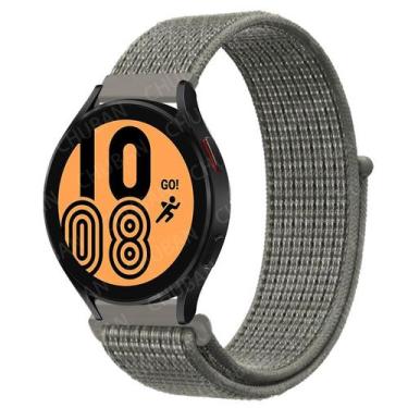 Imagem de Pulseira Cor Verde Escuro Nylon tiras autocolantes 22mm Compativel Com