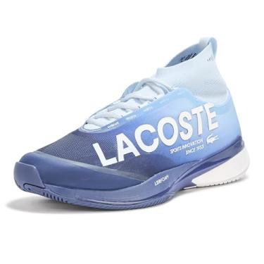 Imagem de Lacoste Tênis masculino Ag-lt25 Lite Sock, Azul claro e azul escuro, 44