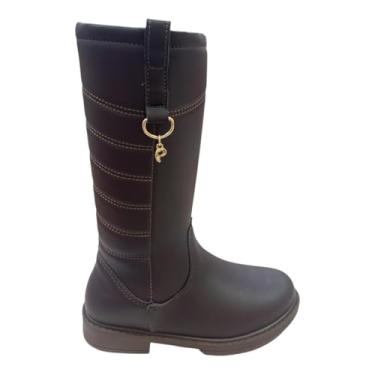 Imagem de Bota Infantil Feminina Safira Montaria Marrom (Marrom, BR, Criança de 4 a 8 anos, Numérico, P, 36)