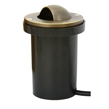 Imagem de Ironsmith Lighting Products Luminária Embutida Com Tampa De Latão Maciço, Acabamento Em Bronze Polido A Óleo, Compatível Lâmpadas Halógenas E Led, Iluminação Paisagens Externas (Meia-Lua)