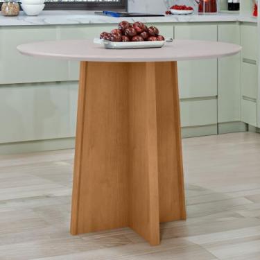 Imagem de Mesa de Jantar 4 Lugares Redonda Tampo MDF Celebrare - Móveis Lopas