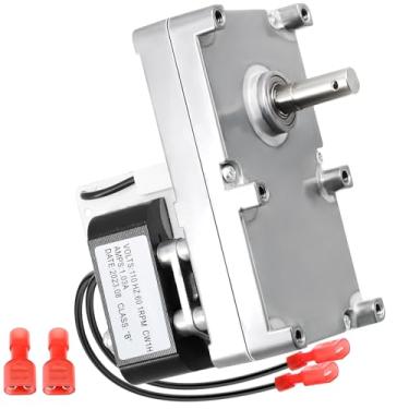 Imagem de Hiorucet Peças De Reposição Para Motor De Broca 1Rpm Ce-017 Para Fogão A Pellets Breckwell P22, P22I, P23, P23I, P24, P24I, P1000 Big E, P2000, P2000I, P2700, P4000, Broca No Sentido Horário E Motor