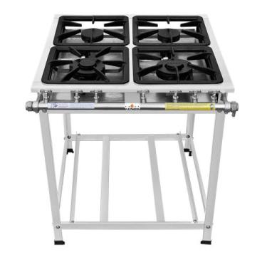 Imagem de Fogão Serv Kenok 4 Bocas 2 Duplas Baixa Pressão FBSE4B.839