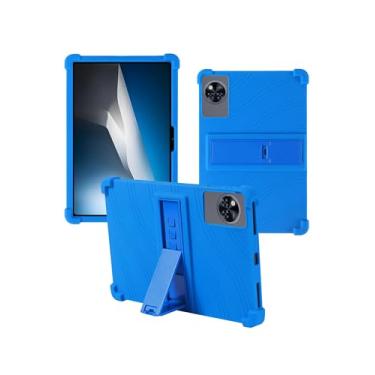 Imagem de Capa para tablet Doogee Tab A9 Pro+ Android 15 de 11 polegadas, capa protetora de borracha leve à prova de choque, capa protetora de silicone macio ajustável para crianças, azul
