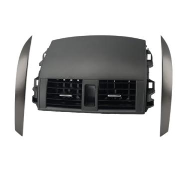 Imagem de RARAYC Kit de acabamento de painel Painel de ventilação A/C central 55663-02060+ Tiras de acabamento esquerda/direita 55435-02370 55436-02330 Compatível com Toyota Corolla 2008 2009 2010 2011 2012