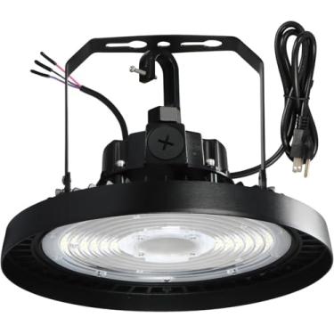 Imagem de Sokply Luz LED UFO para armazém de alta intensidade regulável de 0 a 10 V com cabo de 4 m, 200W (Eqv.1000W MH/HPS), 5000K, luminária de área comercial IP65 para armazém, oficina, garagem, celeiro