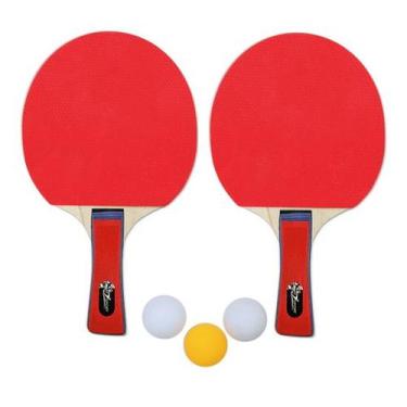 Imagem de Kit 2 Raquetes para Ping Pong 3 Bolinhas Art Sport - ESPORTES GALVILA