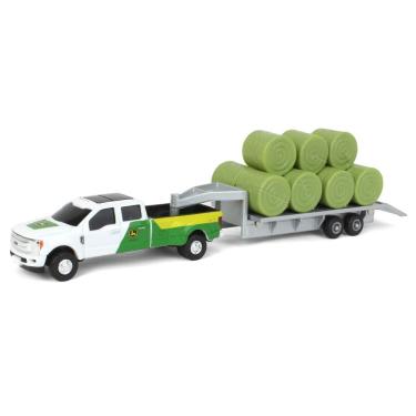 Imagem de Miniatura John Deere 1/64 Pickup com Trailer e Fardos ERTL